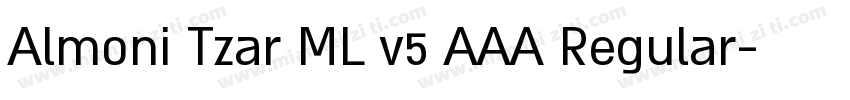 Almoni Tzar ML v5 AAA Regular字体转换